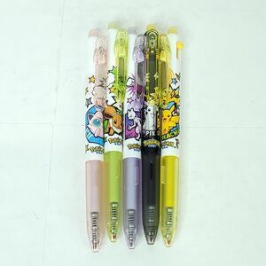 Pokemon Gel Pens Pikachu Eevee Mew Two Jiggly Puff Lot Of 5 Gel Pens NEW